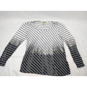 Free Society Striped V neck blouse size XL